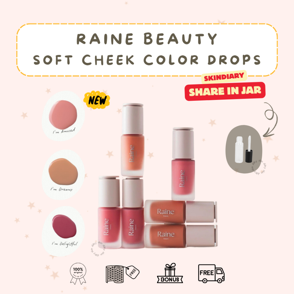 Share in Jar RAINE BEAUTY Soft Cheek Color Drops Cream Blush | Raine Beauty Blush Share in Jar