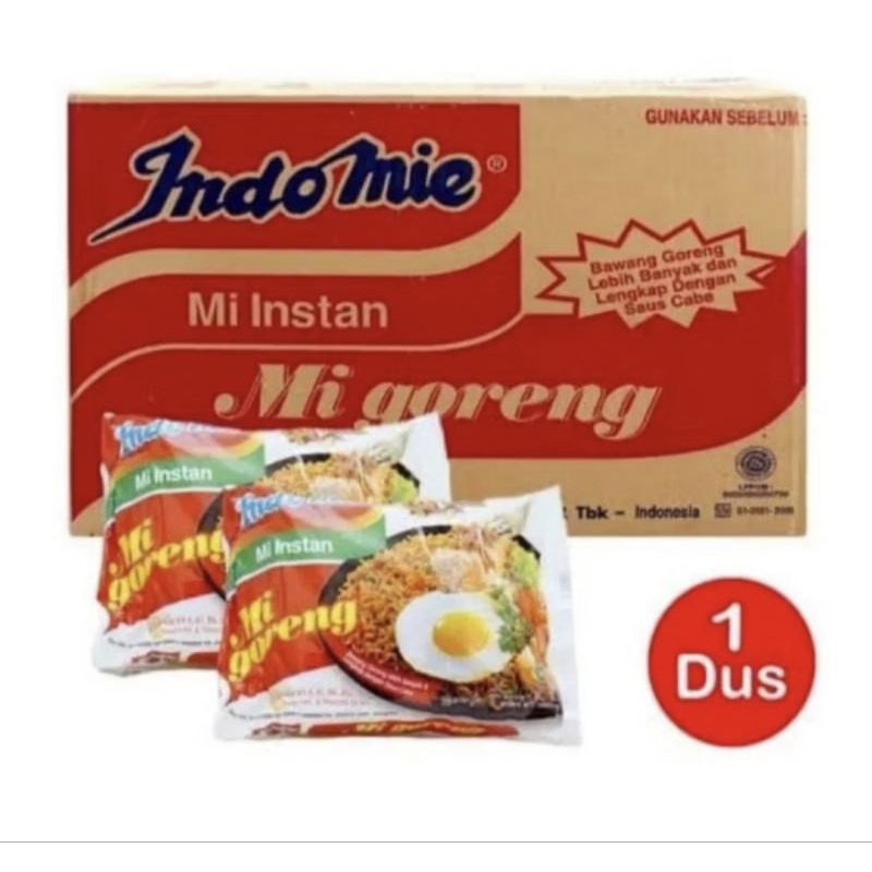 

mie indomie goreng 1 dus isi 40 pcs