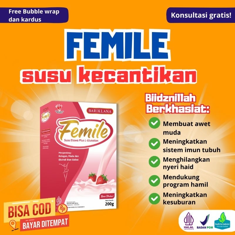 

FEMILE Susu Kambing Etawa Kolagen Ikan Gabus Madu 200g - Susu Kesehatan dan Kecantikan Wanita