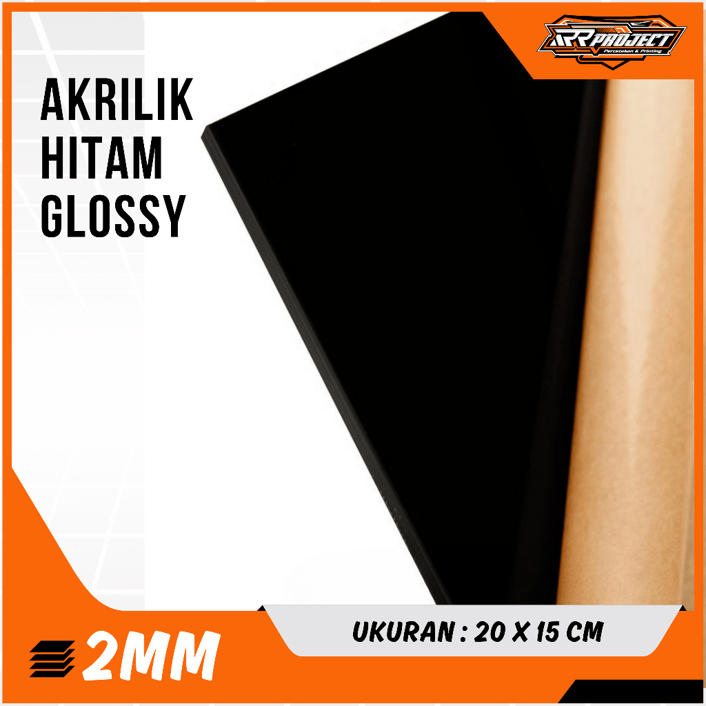 

Akrilik Hitam solid A5 2mm 15x20cm