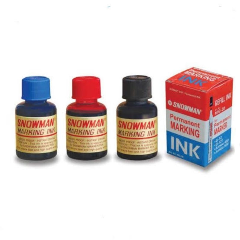 

Tinta Spidol Marker Permanent Snowman / Refil Tinta Permanen