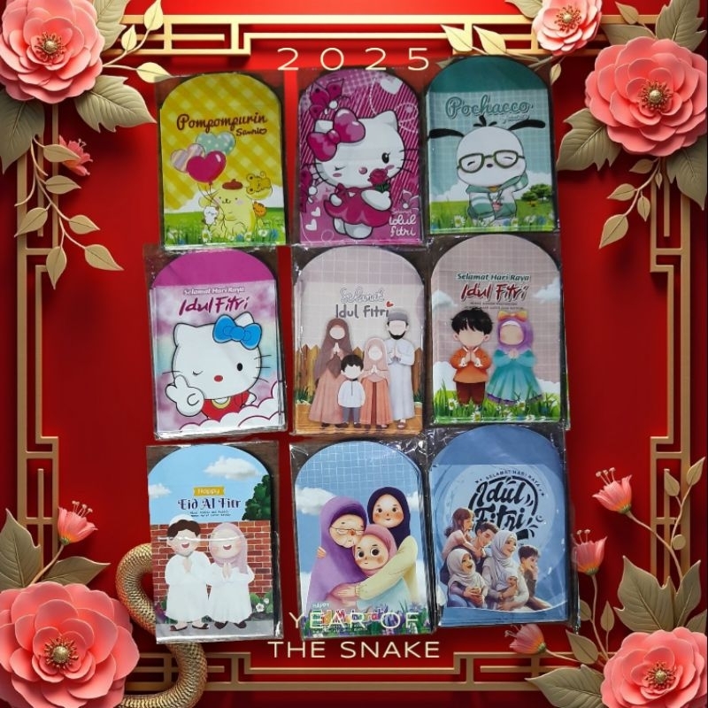 

10 pack isi 100 UK MADIUM angpau lebaran terbaru