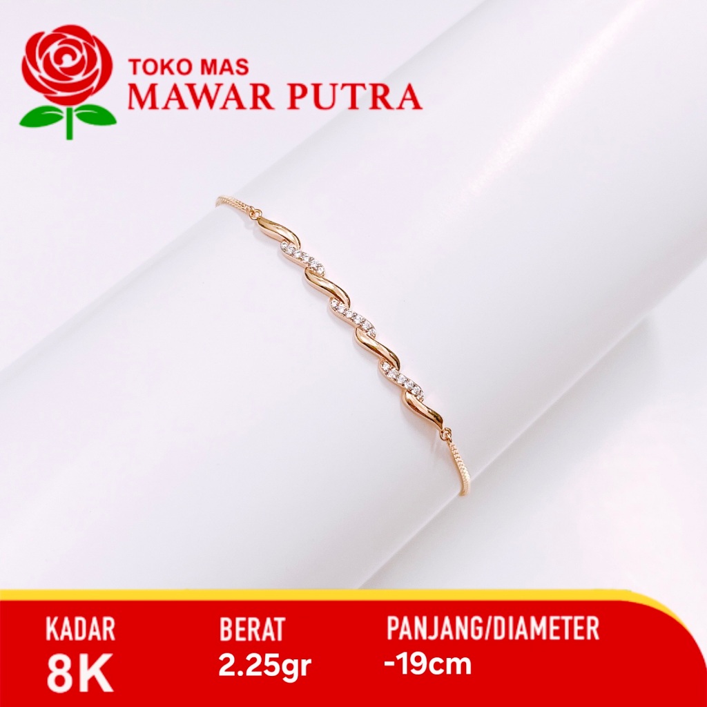 Gelang rantai serut emas fashion gold 8K LOTUS GOLD