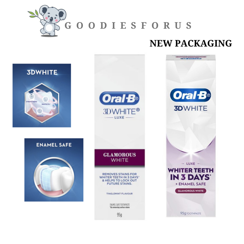 Oral B 3D White Luxe Glamorous White Toothpaste 95 gr/pemutih gigi/Oral B Australia