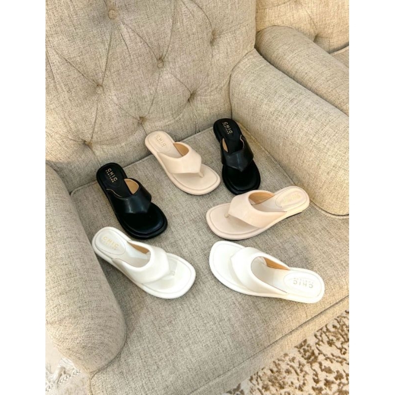 chic fortune sendal tumit tahu impor fashion wanita bss213