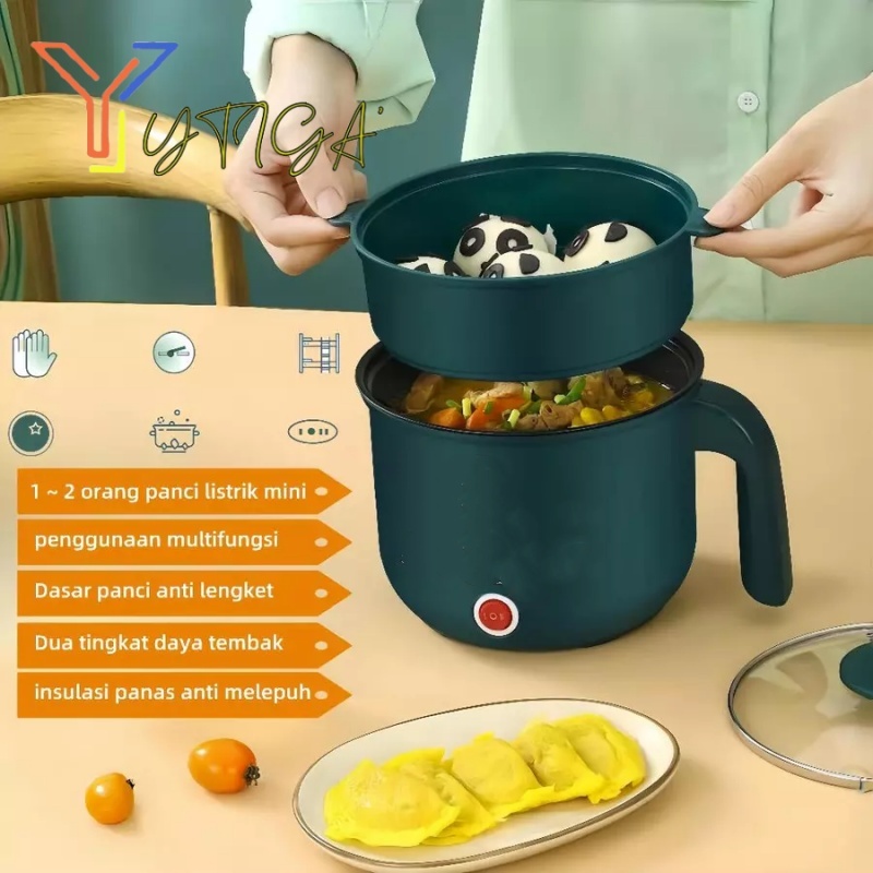 Panci Listrik Elektrik Cooker Stainless Steel Teflon Cooking Pot rice cooker mini