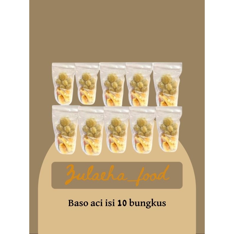 

zulaeha_food paket Bakso aci 10pcs chili oil instan / baso aci paket 10 pcs murah