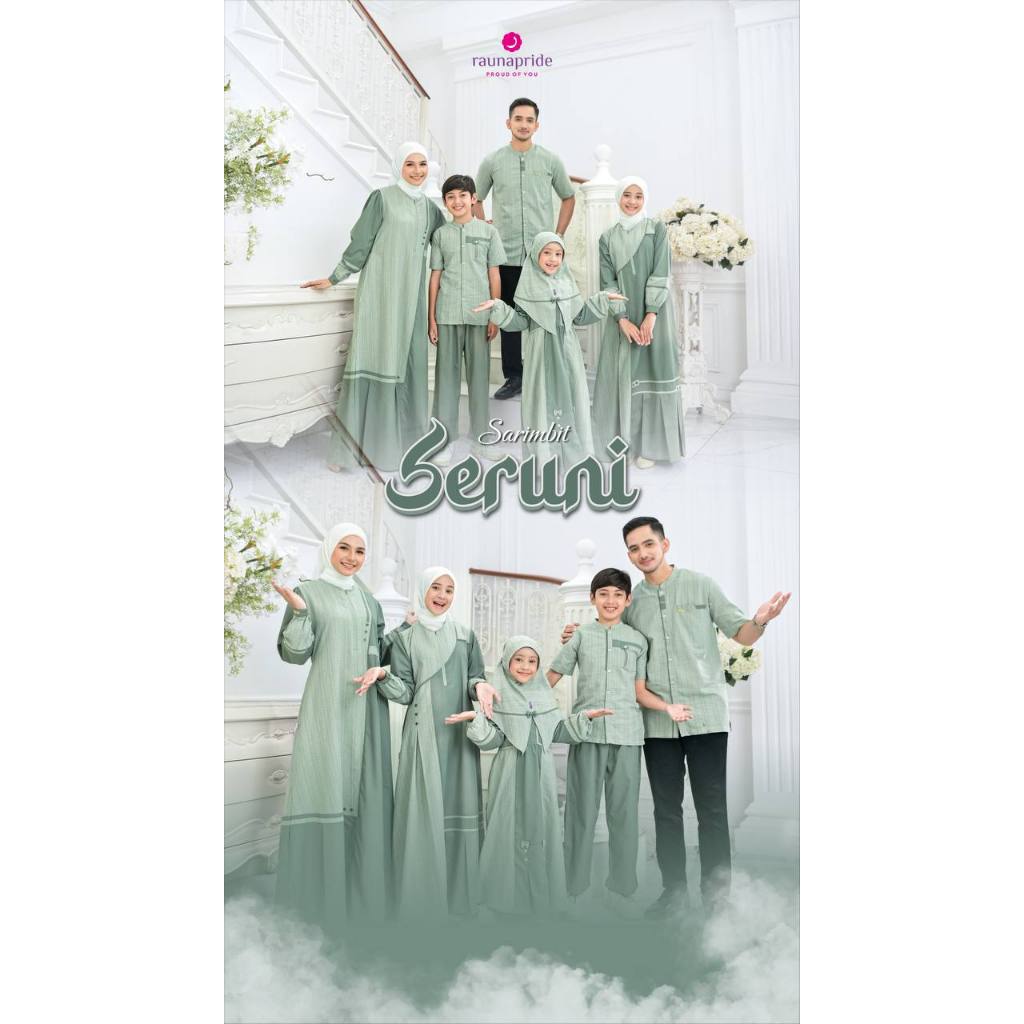 Rauna Seruni Green set Family - sarimbit keluarga - Sarimbit lebaran 2025