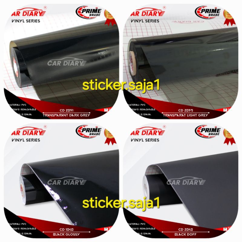 Stiker Skotlet Aquarium Motor Mobil Hitam Doff Hitam Glosy Dan Hitam Transparan 1roll ( Lebar 45cm x