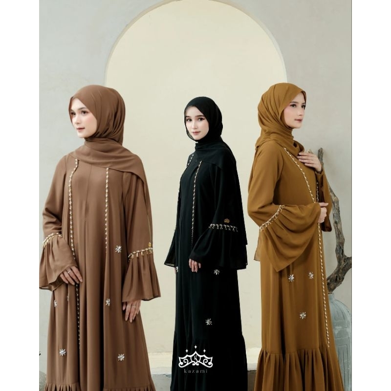 READY FREE PASHMINA ULYYA ABAYA NEW COLOUR BY KAZAMI STORE