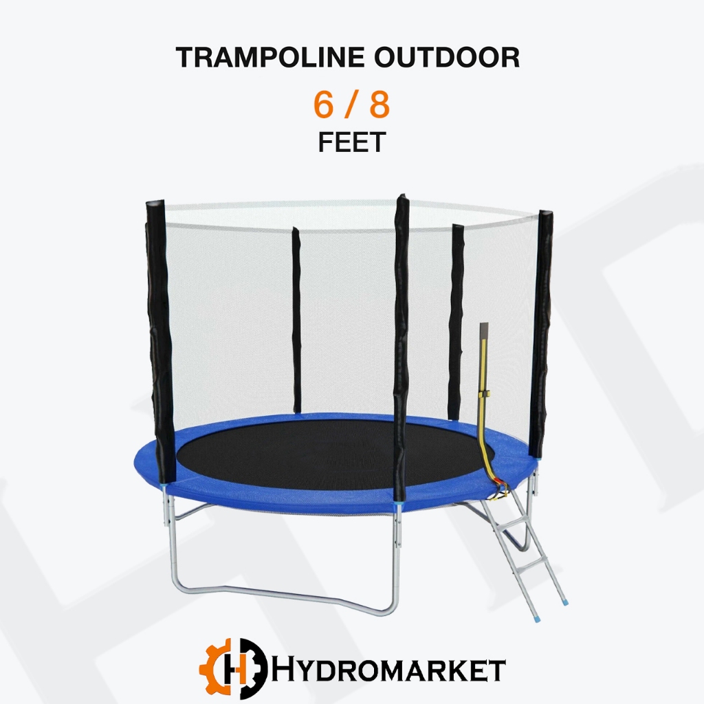 Trampoline Anak Dewasa Olahraga 6feet 1.8m, 8feet 2.4m  - High Quality Trampolin Mainan Anak Dewasa 