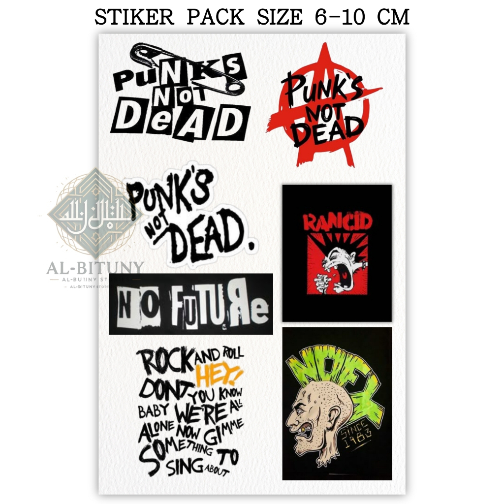 

Sticker Pack Aesthetic Punk Is Not Dead – Ukuran 6-8 cm | Stiker Waterproof & High Quality