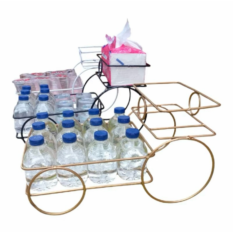 Rak Tempat Minum Lebaran/Keranjang Tempat Air Mineral/Rak Botol dna Tissu/Rak Aqua Gelas Motif