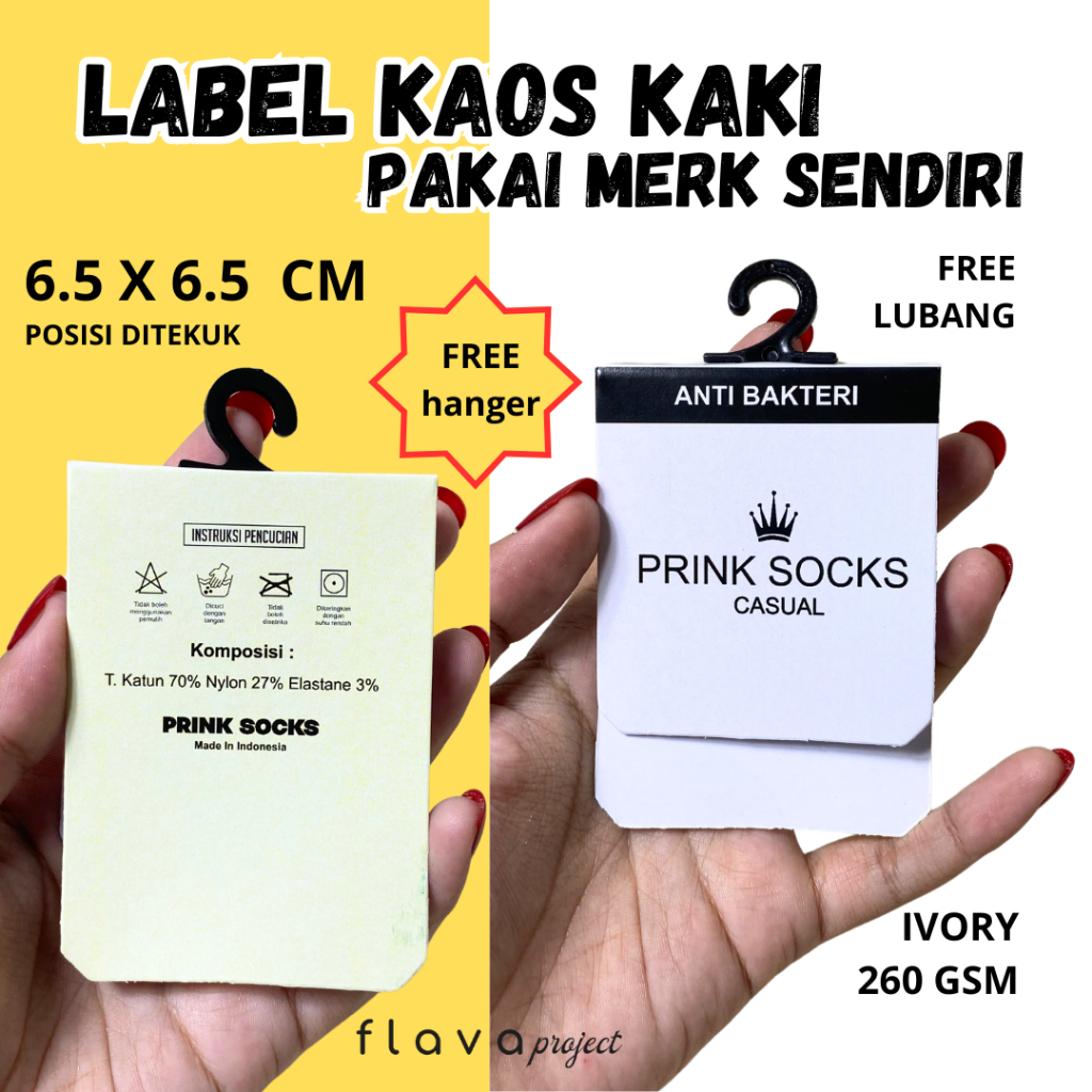label kaos kaki custom