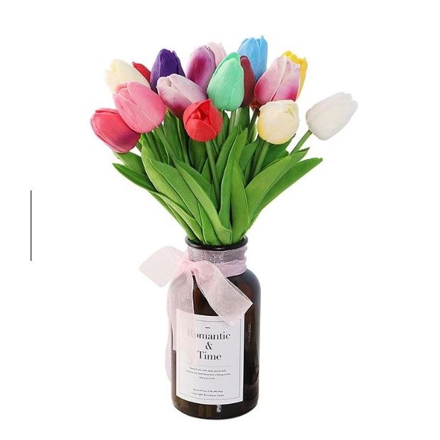 Tulip Pertangkai Bunga plastik/Bunga Palsu/Bunga Imitasi harga pertangkai 1pcs (1 bunga)/Bunga Tulip