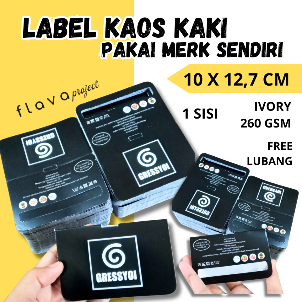 Hangtag kaos kaki / label merk kaos kaki / label socks