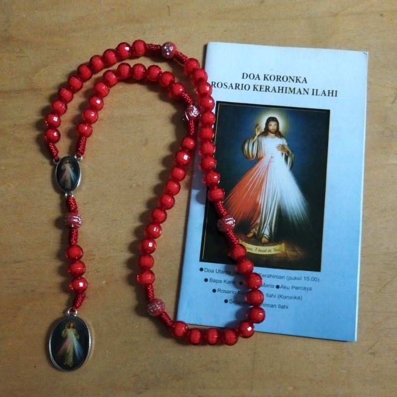 rosario koronka kerahiman ilahi akrilik