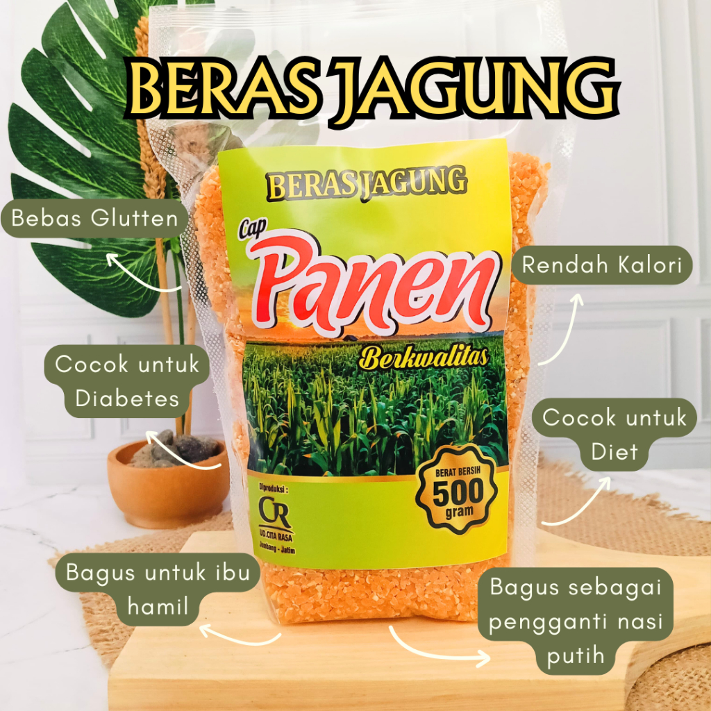 

beras jagung alami untuk diet diabetes kencing manis kemasan 500 gram