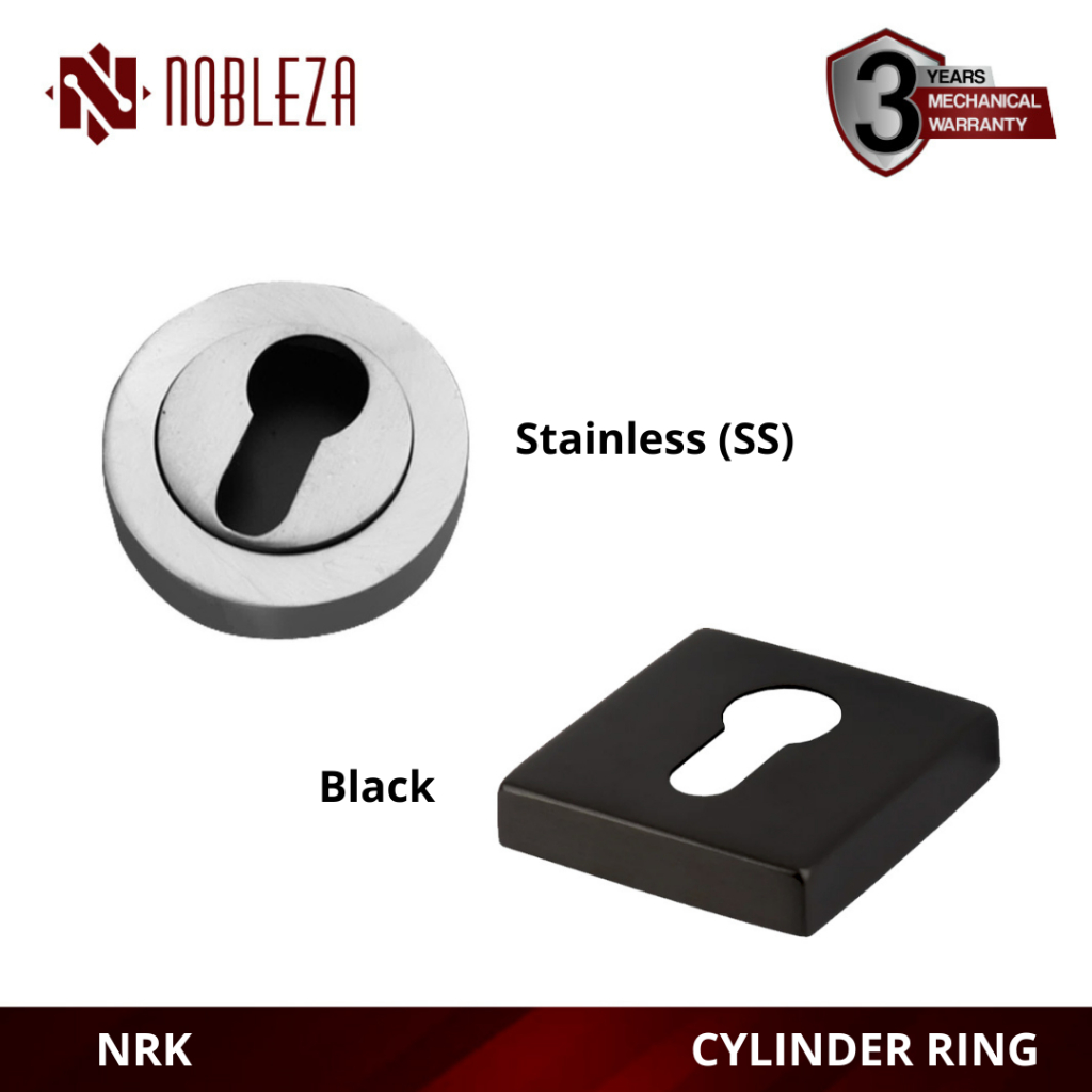 NOBLEZA Tutup Kunci Pintu Ring Cover Silinder Kotak Bulat Stainless
