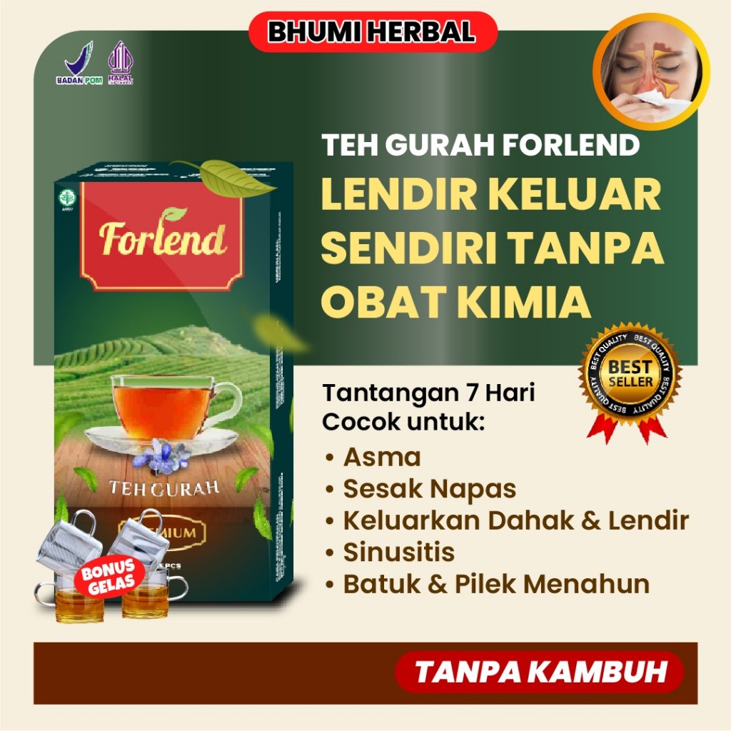 

FORLEND - Teh Gurah Asli Untuk Atasi Lendir Dahak & Batuk Menahun Melegakkan Pernapasan - BPOM