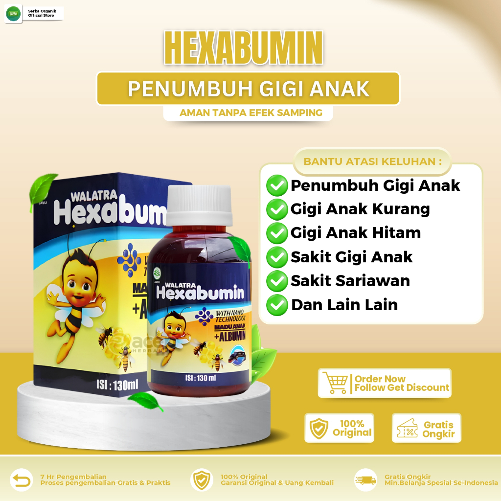 Hexabumin Membantu Tumbuh Gigi Anak Gigi Sakit Gigi Berlubang Gigi Hitam Sakit Sariawan Gigi Ompong