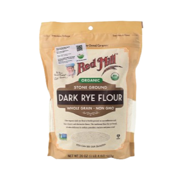 

Bob's Red Mill OG Rye Dark Flour 22oZ – Tepung Gandum Hitam Organik