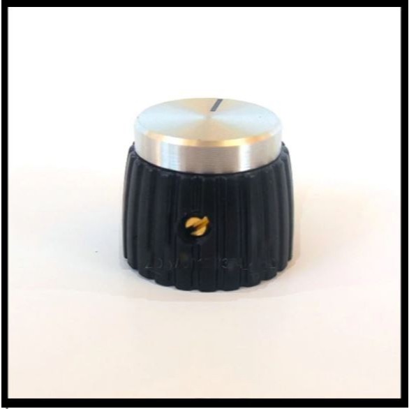 Knob Amplifier Volume Potensio Marshall Style MSL Locking Screw Chrome