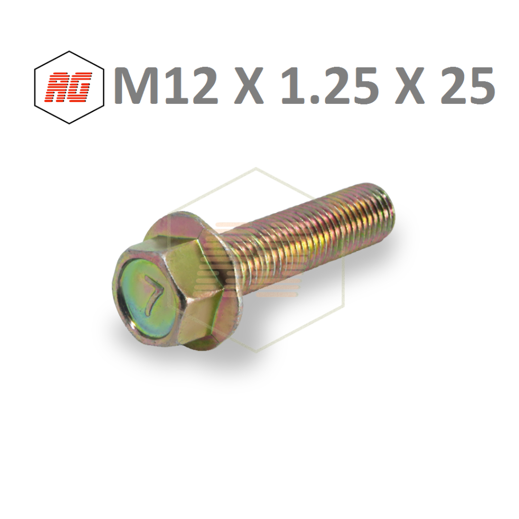 BAUT FLANGE / FLANGE BOLT 7 KUNING M12 X 25