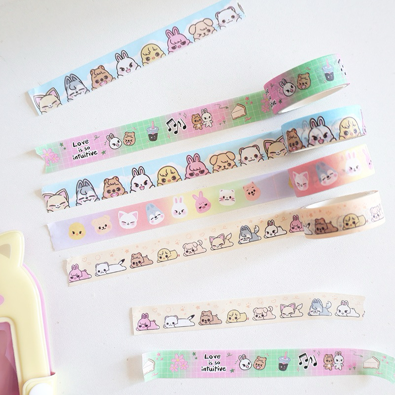 

4pcs WASHI TAPE SKZOO STRAYKIDS STAY SELOTIP STATIONARY