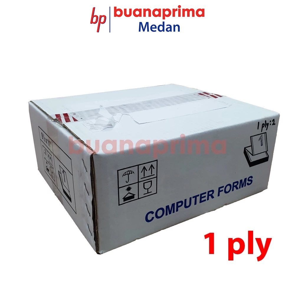 

CONTINUOUS FORM 1 PLY 9.5 x 11" bagi 2 dan Full Putih Kertas Computer NCR