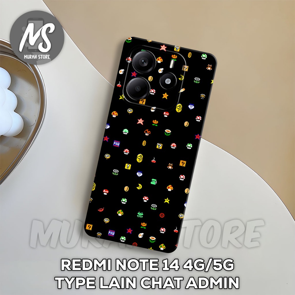 softcase karet XIAOMI REDMI NOTE 14-MS41 Motif GAME -case Hp redmi note 14- Silicon -Pelindung Hp