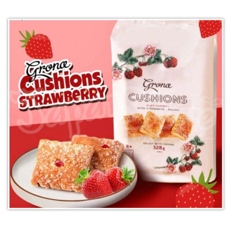 

Grona Cushions Strawberry 328 gr Biskuit Cemilan
