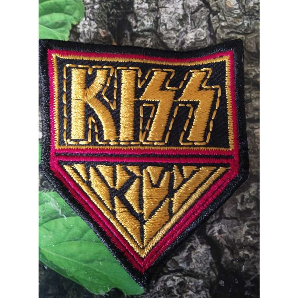 Emblem Patch Bordir Logo Band Kiss
