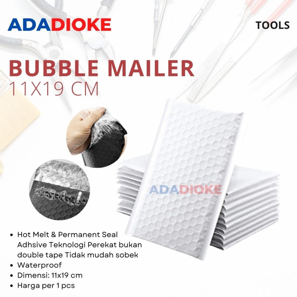 

Bubble Mailer Kantong Bubble Packing Amplop Bubble Wrap Ukuran 11 x 19 cm