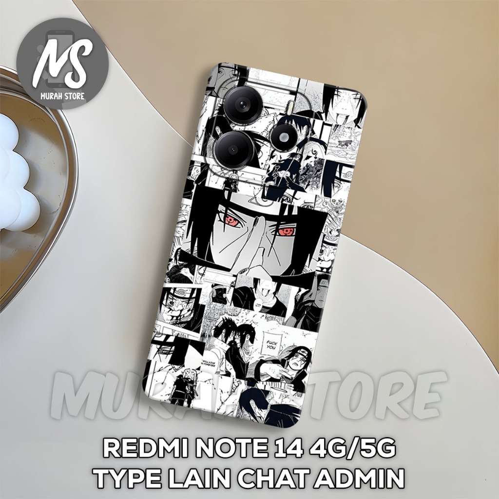 softcase karet XIAOMI REDMI NOTE 14-MS45 Motif ANIME -case Hp redmi note 14- Silicon -Pelindung Hp