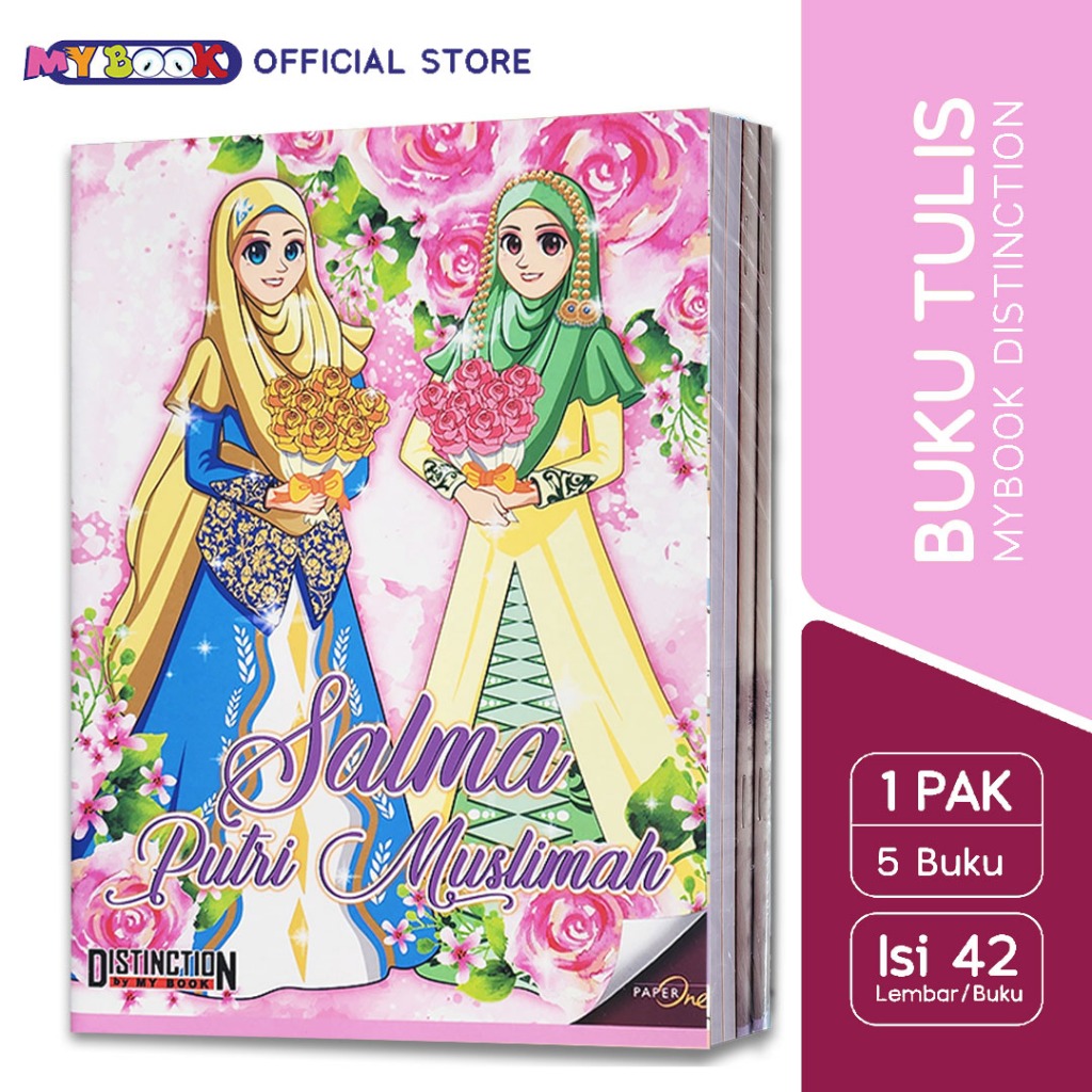 

My Book Distinction Buku Tulis Princess Salma Putri Muslimah 42 Lembar Boxy - 5 Buku