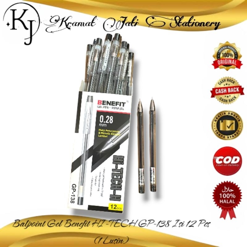

Balpoint Gel Benefit HI-TECH GP-138 Isi 12 Pcs (1 Lusin)