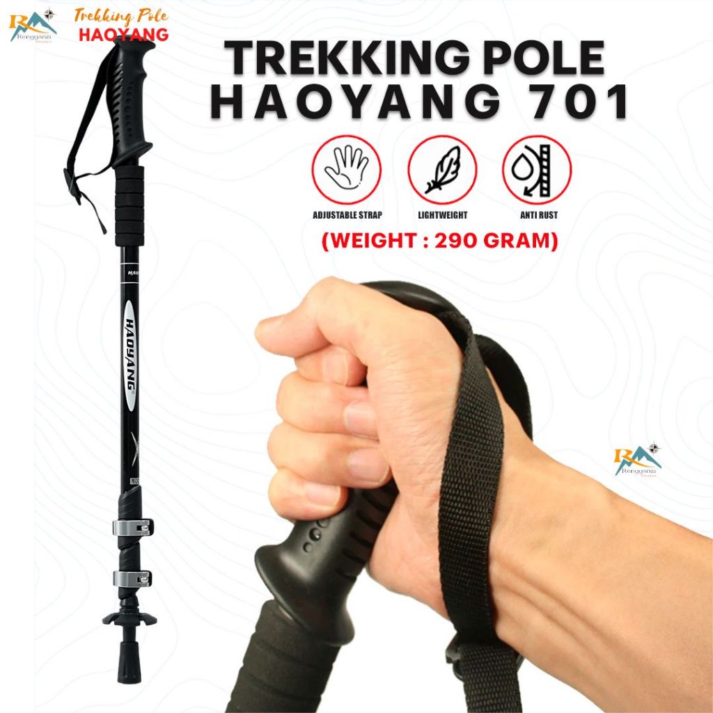 TONGKAT GUNUNG TREKKING POLE HAOYANG 701 TRACKING POLE TONGKAT MENDAKI GUNUNG ALUMUNIUM ALLOY