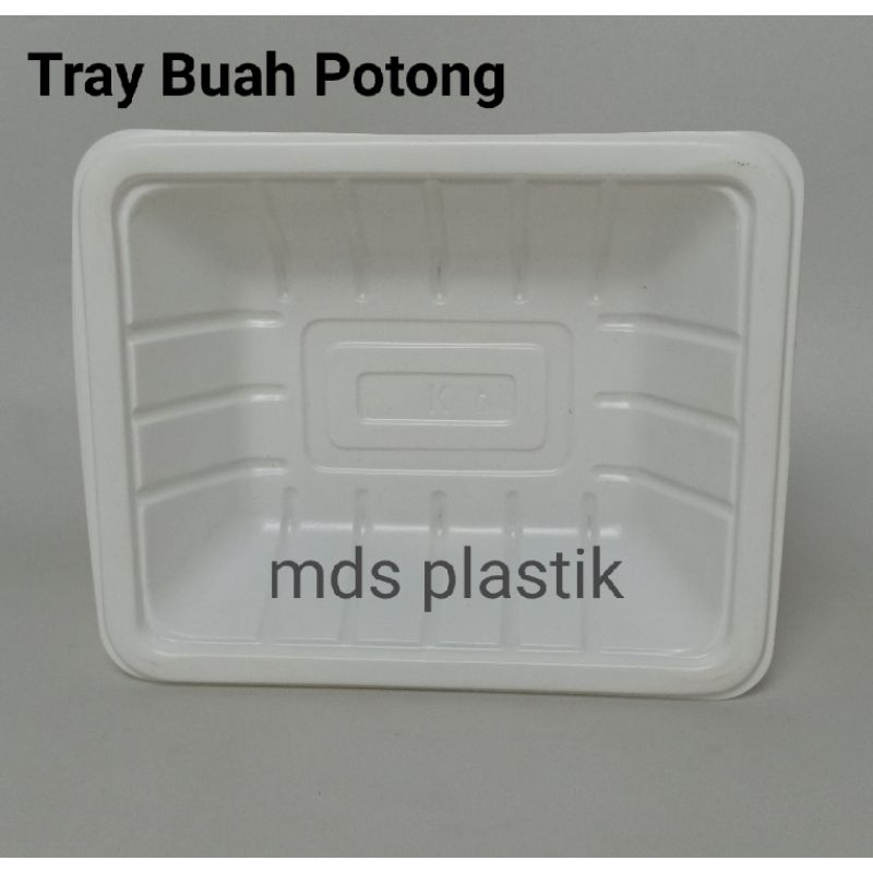 TRAY PLASTIK BUAH DAN DAGING / MIKA ALAS PLASTIK BUAH PUTIH dan HITAM