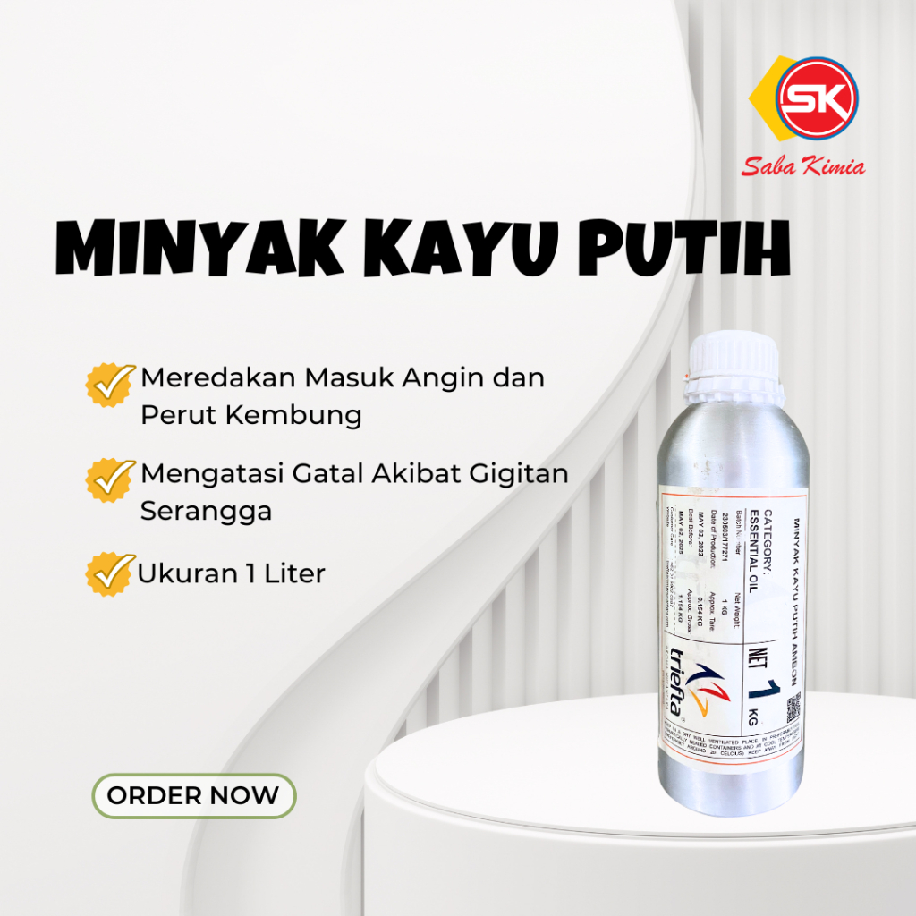Minyak Kayu Putih Ambon Murni 100% Kemasan 1 Liter