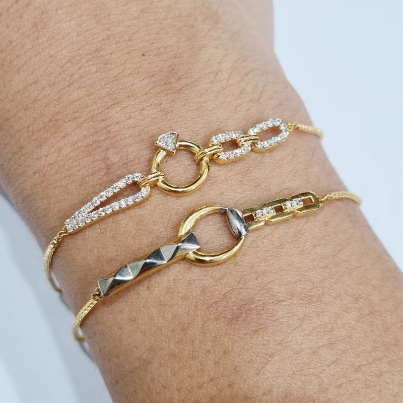 Gelang Serut Emas Asli 8K Model Elegan Panjang Maksimal 19 cm - B8