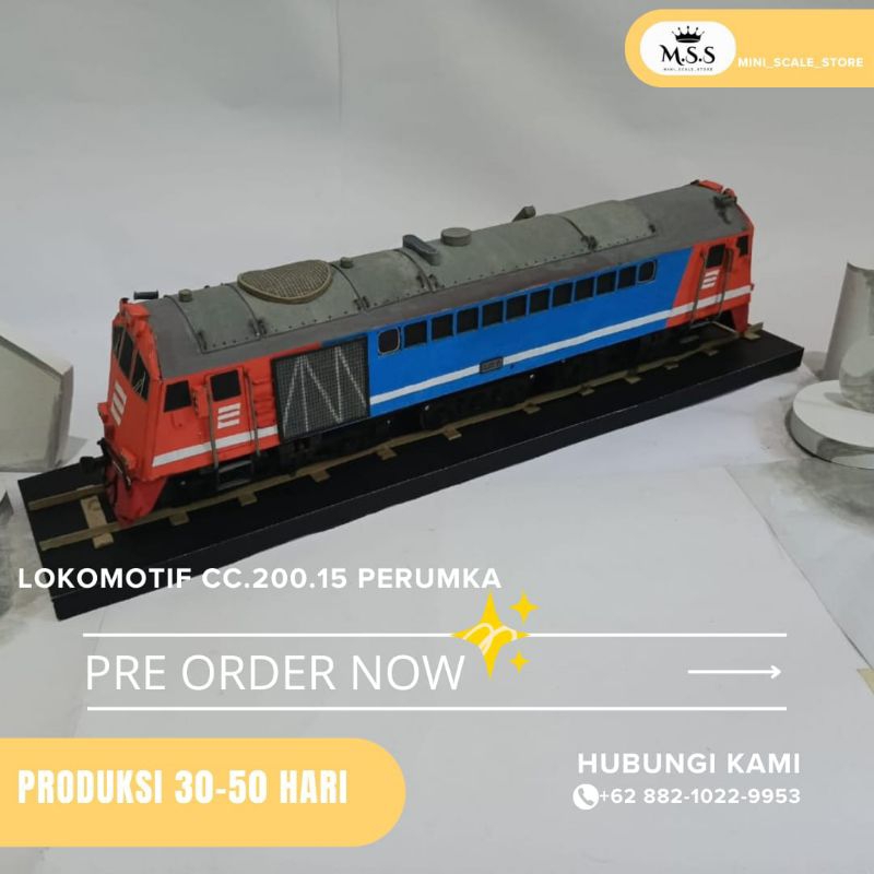 Miniatur Lokomotif CC200.15/ Lokomotif CC200/ Miniatur Lokomotif/ Miniatur indonesia/ Miniatur/nkole