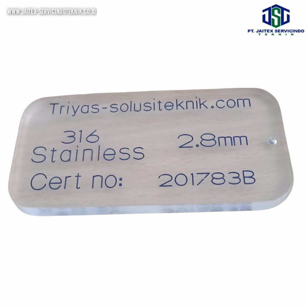 Test Piece Metal Detector Terbaik Test Card Stainless Steel 316
