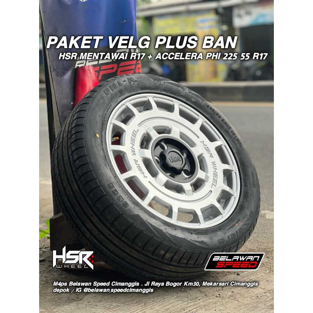 Paketan Velg Plus Ban Mobil Ring 17 Untuk Xpander Rush Terios Innova Xtrail - HSR MENTAWAI