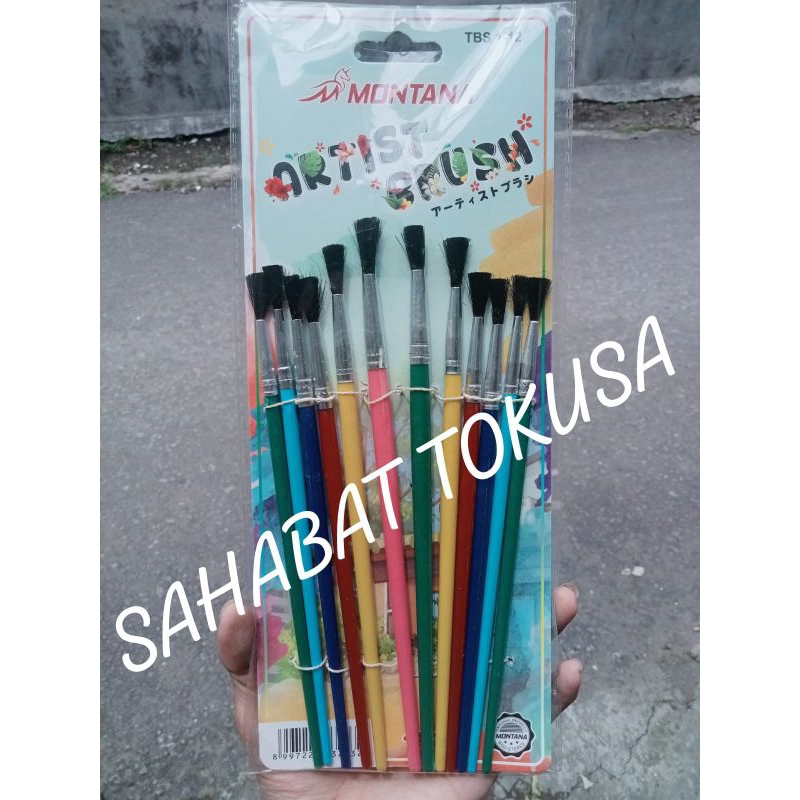 

KUAS MONTANA 1 LUSIN ISI 12 (Mainan anak/mainan grosir/alat tulis