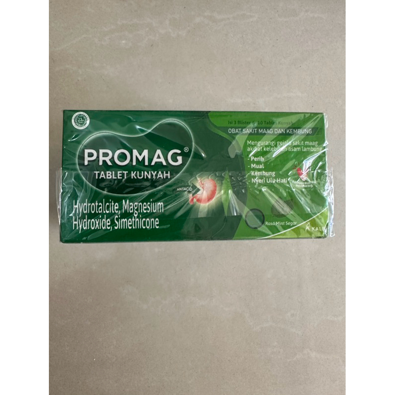 PROMAG OBAT MAAG TABLET KUNYAH 1 SLOP ISI 4 DUS
