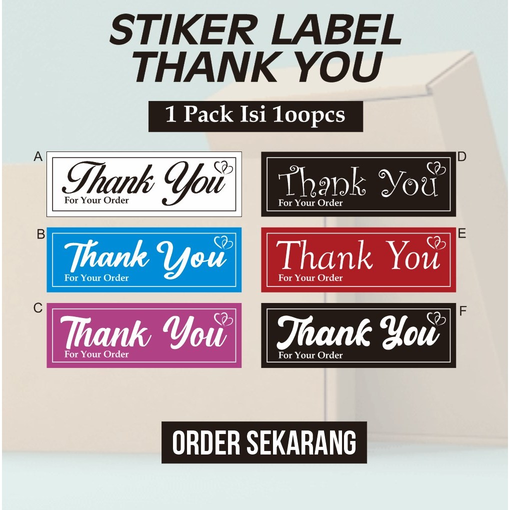 

Stiker thank you - stiker label thank you - 1pack isi 100pcs