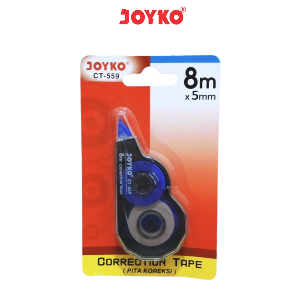 

Correction Tape Tipex Kertas Pita Koreksi Joyko ( 8 meter x 5 mm ) CT-559