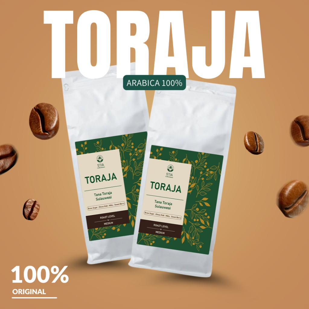 

STIA Biji Kopi Bubuk Arabika Toraja Arabica Coffe Bean Single Origin Grade1 Espresso Manual Brew