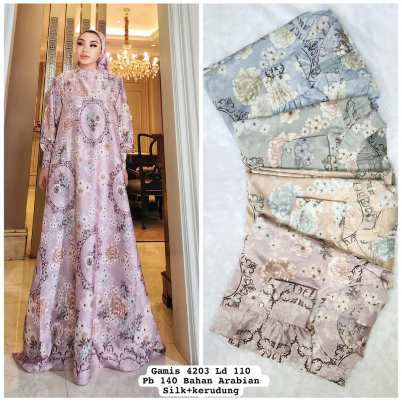 Dress Satin Hijab Aileen Premium